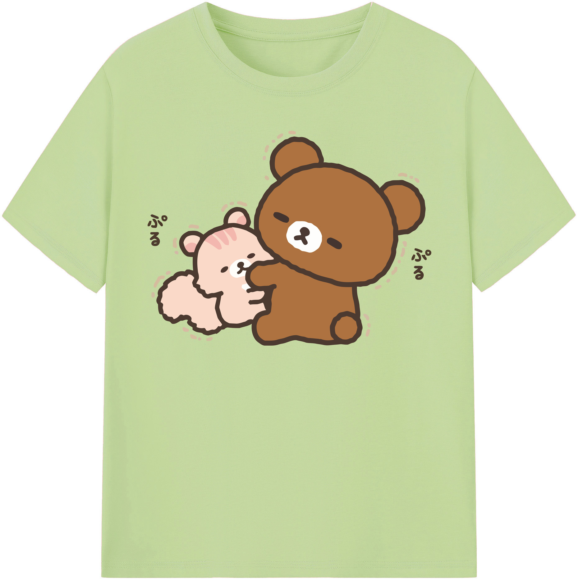 （画像用） リラックマ リラックマ キイロイトリ Rilakkuma Korilakkuma Kiiroitori 綿100％半袖Tシャツ（フロントプリント）
